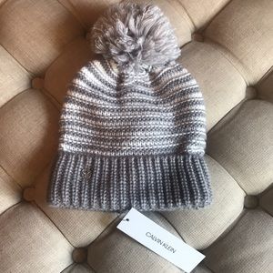 Calvin Klein Striped Winter Beanie